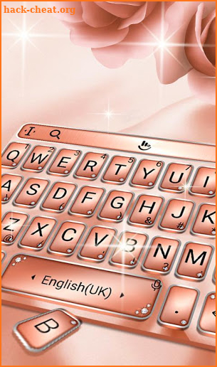 Rose Gold Metal Keyboard Theme screenshot