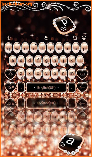 Rose Gold Pearl Keyboard Theme screenshot