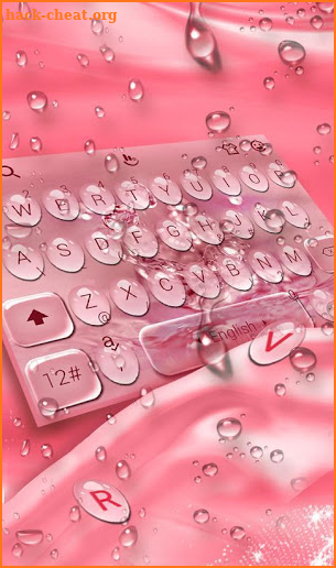 Rose Gold Water Droplets Keyboard Theme screenshot