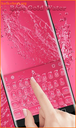 Rose Gold Water Keyboard Theme screenshot