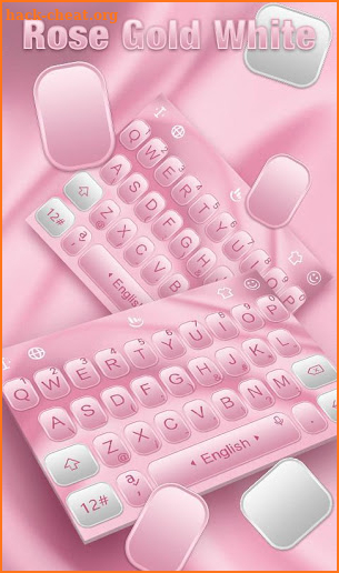 Rose Gold White Keyboard Theme screenshot