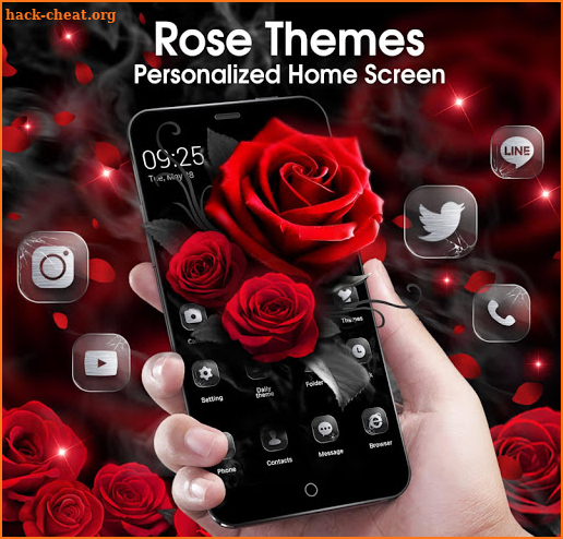 Rose Launcher - HD Live Wallpapers, Themes, Emojis screenshot