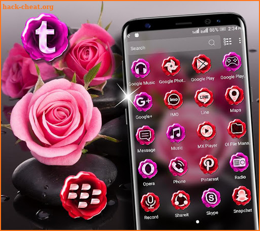 Rose Launcher Theme screenshot