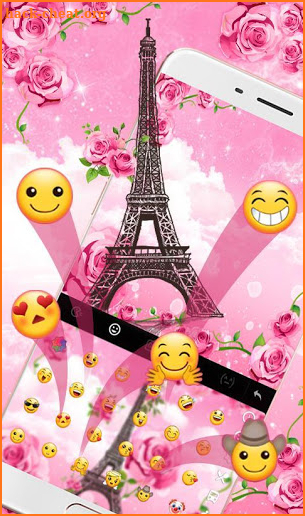 Rose Paris Keyboard Theme screenshot