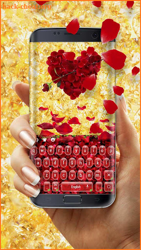 Rose petal love keyboard screenshot