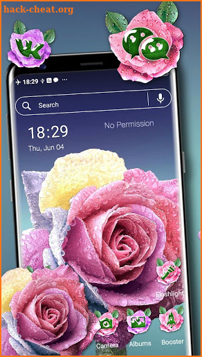 Rose Water Drop Theme Launcher screenshot