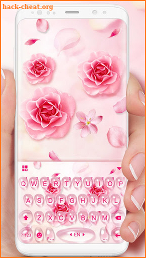 Rose Waterdrop Keyboard Theme screenshot