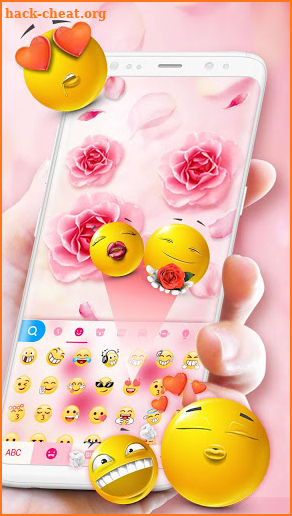 Rose Waterdrop Keyboard Theme screenshot