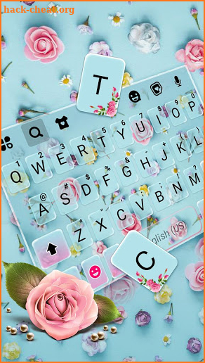 Roses Flower Keyboard Theme screenshot