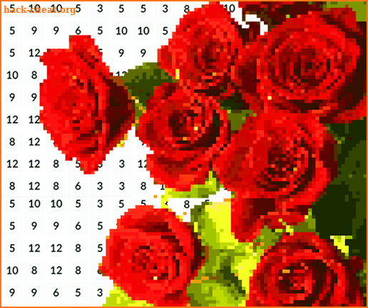 Roses Pixel Art: Flowers Color by Number screenshot