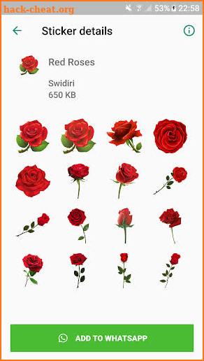 Roses Sticker Packs - WAStickerApps screenshot