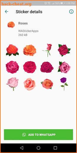 Roses Stickers  (WAStickerApps) screenshot