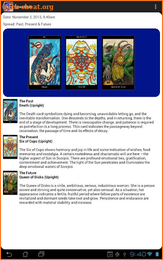 Rosetta Tarot screenshot