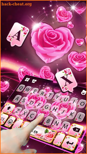 Rosy Pink Flowers Keyboard Theme screenshot