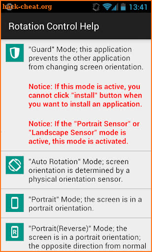 Rotation Control screenshot