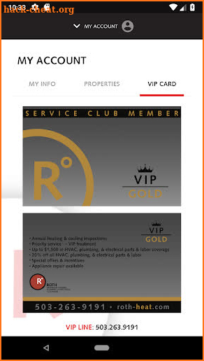 Roth VIP screenshot