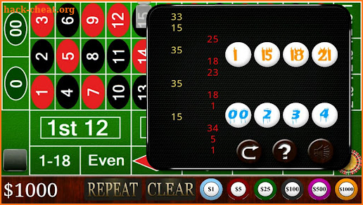 Roulette screenshot