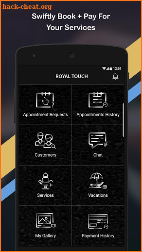 Royal Touch Appointment App screenshot