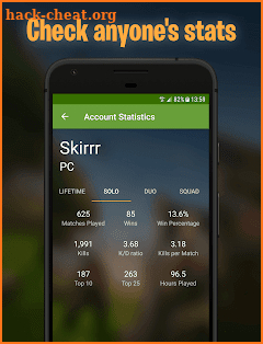 RoyaleStats for Fortnite Battle Royale Stats screenshot