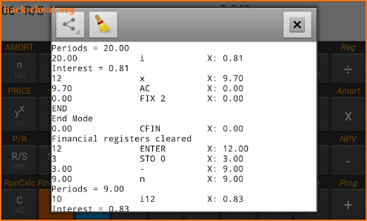 RpnCalc Financial Calculator screenshot