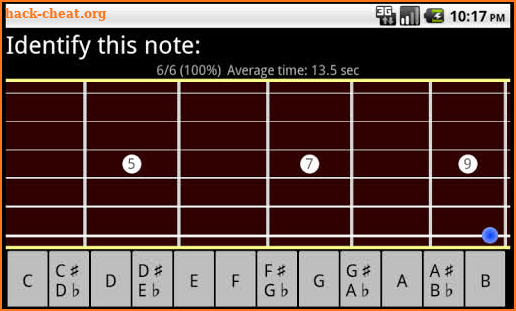 RR Guitar Fretboard Trainer screenshot