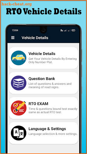 RTO Exam- Vehicle Owner Details, RTO Vehicle Info screenshot