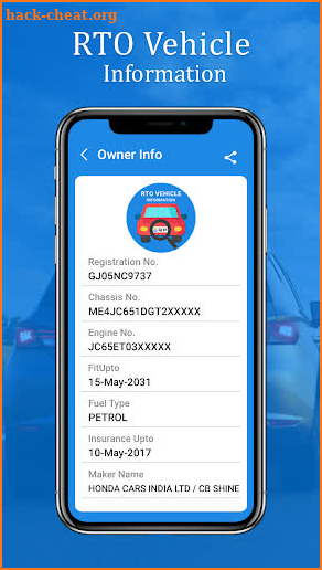 RTO Vehicle Information screenshot