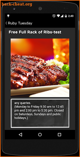 Ruby Tuesday Hong Kong App screenshot