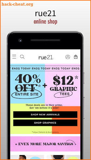 rue 21 - online shop screenshot