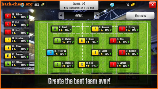 Rugby Manager screenshot