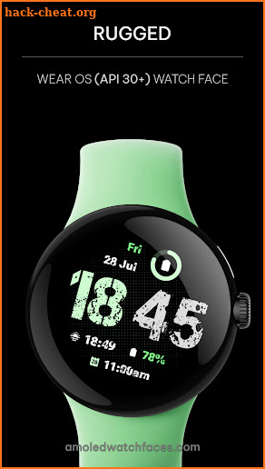 Rugged: Wear OS watch face screenshot