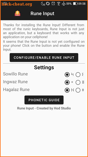 Rune Input - your keyboard for Elder Futhark runes screenshot
