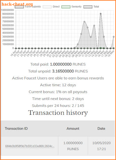 Runebase Faucet screenshot