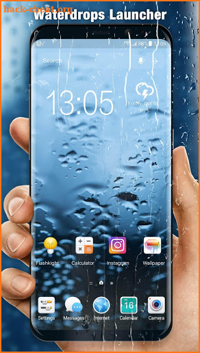 Running Waterdrops Live Wallpaper & Launcher screenshot