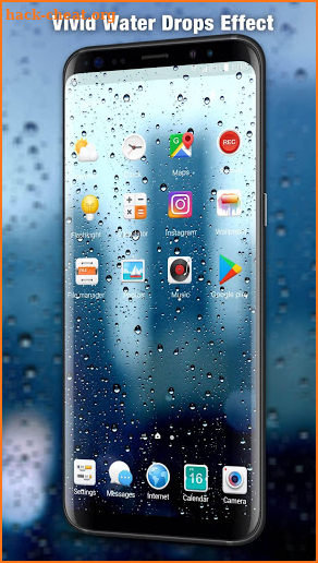 Running Waterdrops Live Wallpaper & Launcher screenshot