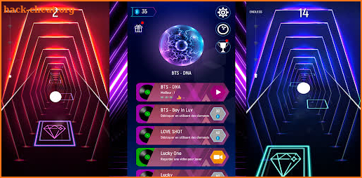 Rush Ball: KPOP EDM Tiles Hop screenshot