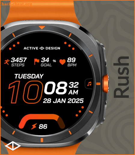 Rush: Digital Watch Face screenshot