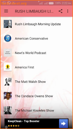 Rush Limbaugh Radio Show screenshot