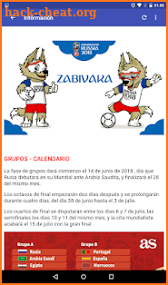 Rusia 2018 Calendario screenshot