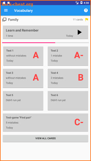 Russian Lexical Minimun screenshot