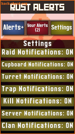 Rust Alerts screenshot