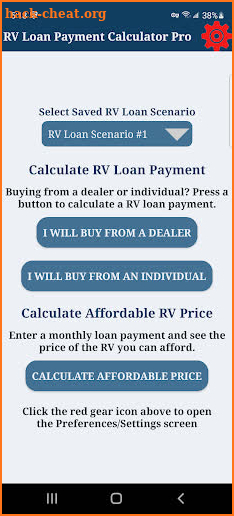 RV Loan Payment Calculator Pro screenshot