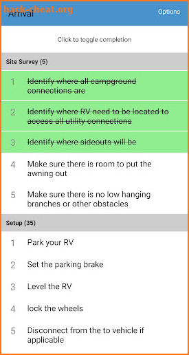 RV Tasker Checklists And More screenshot