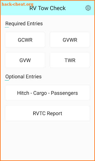 RV Tow Check screenshot