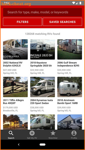 RVT.com RV Classifieds screenshot