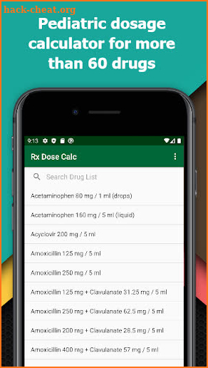 Rx Dose Calc (Pediatric Dosage Calculator) screenshot