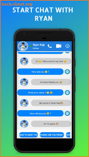 Ryan Fake Call Calling Video & ryan’s Chat screenshot