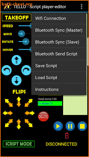 Ryze/ Dji Tello Scripts manager screenshot