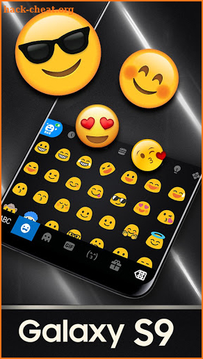 S9 Black Keyboard Theme screenshot