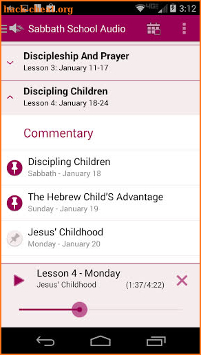 Sabbath School Audio Quarterly screenshot